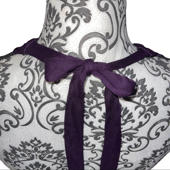 DB STUDIO - dark purple dress with sheer paneling. Perfect for occasions, sz 16 - Picture 12 of 15